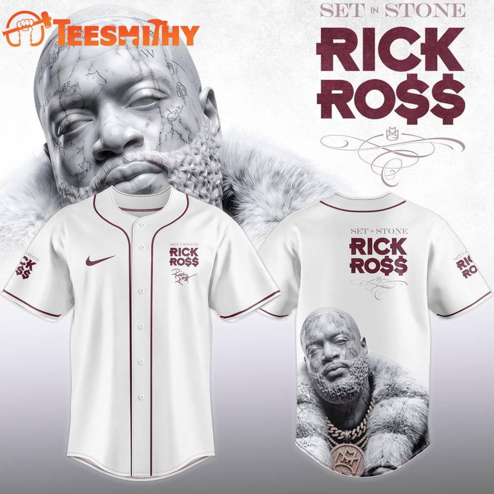 Rick Ross Set In Stone Album 2026 Signature Baseball Jersey