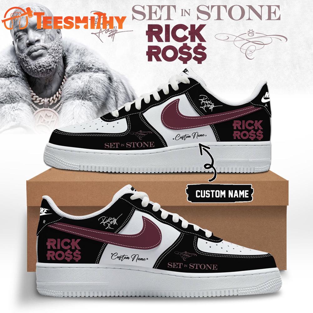 Rick Ross Set In Stone Album 2026 Signature Black Air Force 1 Shoes