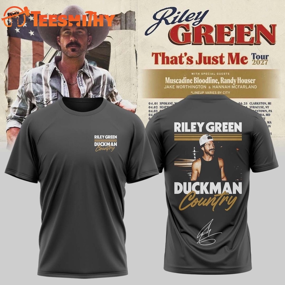 Riley Green That’s Just Me Tour 2027 Graphic Design 3D Shirt