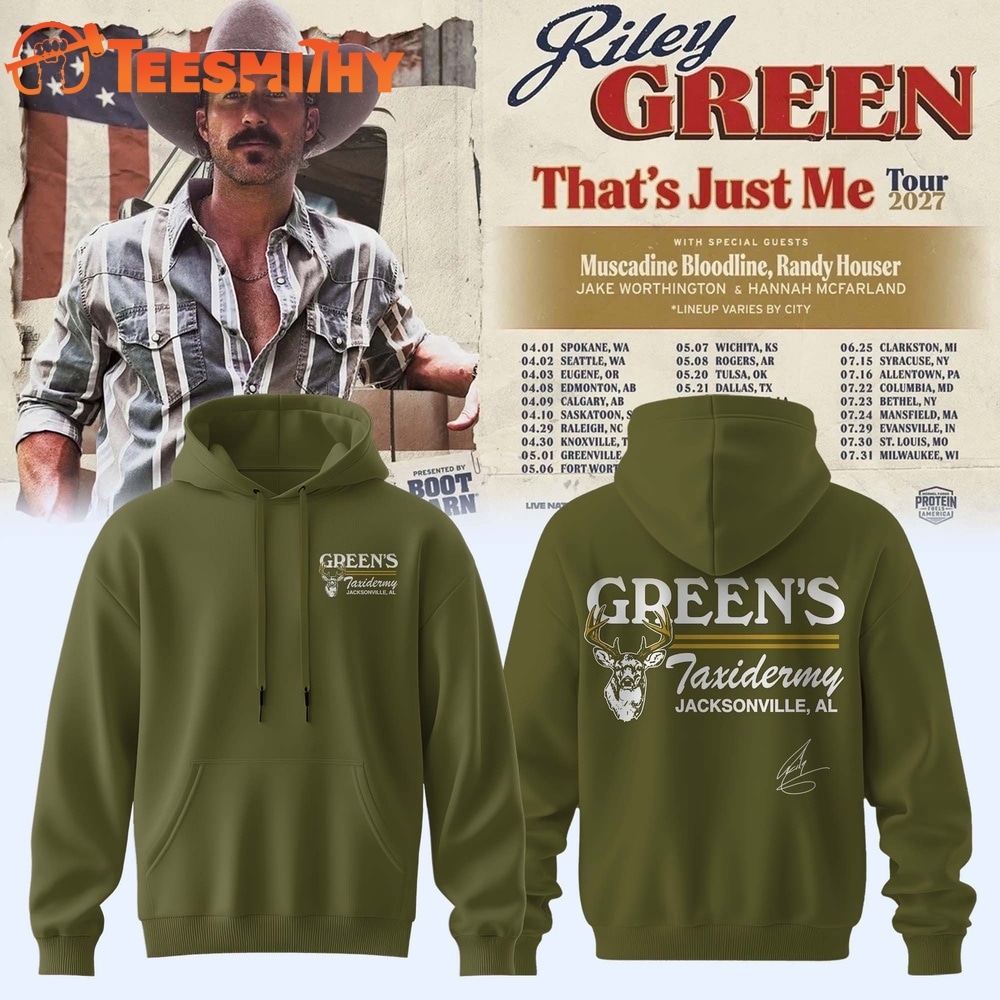 Riley Green That’s Just Me Tour 2027 Signed 3D Hoodie