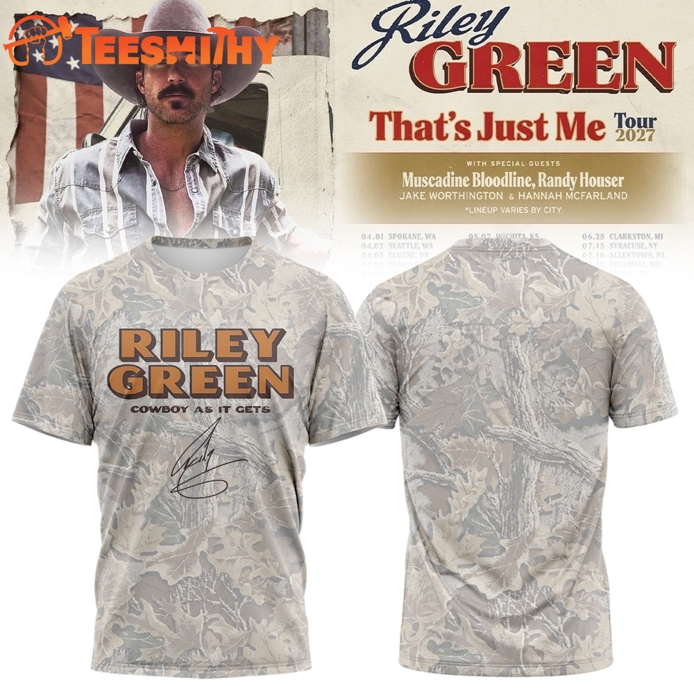 Riley Green That’s Just Me Tour 2027 Signed 3D Shirt