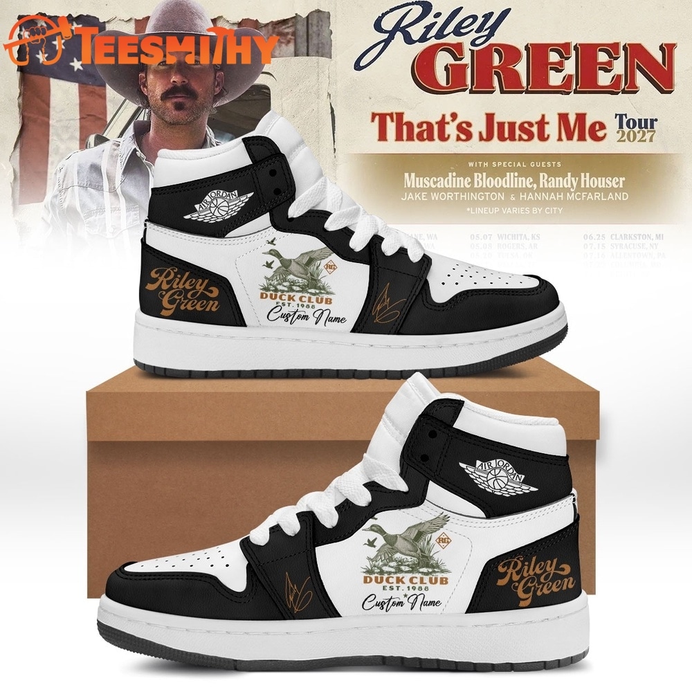 Riley Green That’s Just Me Tour 2027 Signed Black Air Jordan 1 Shoes