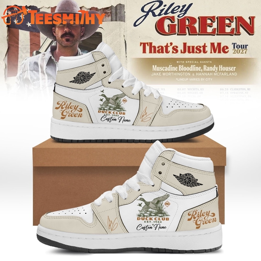 Riley Green That’s Just Me Tour 2027 Signed Custom Air Jordan 1 Shoes
