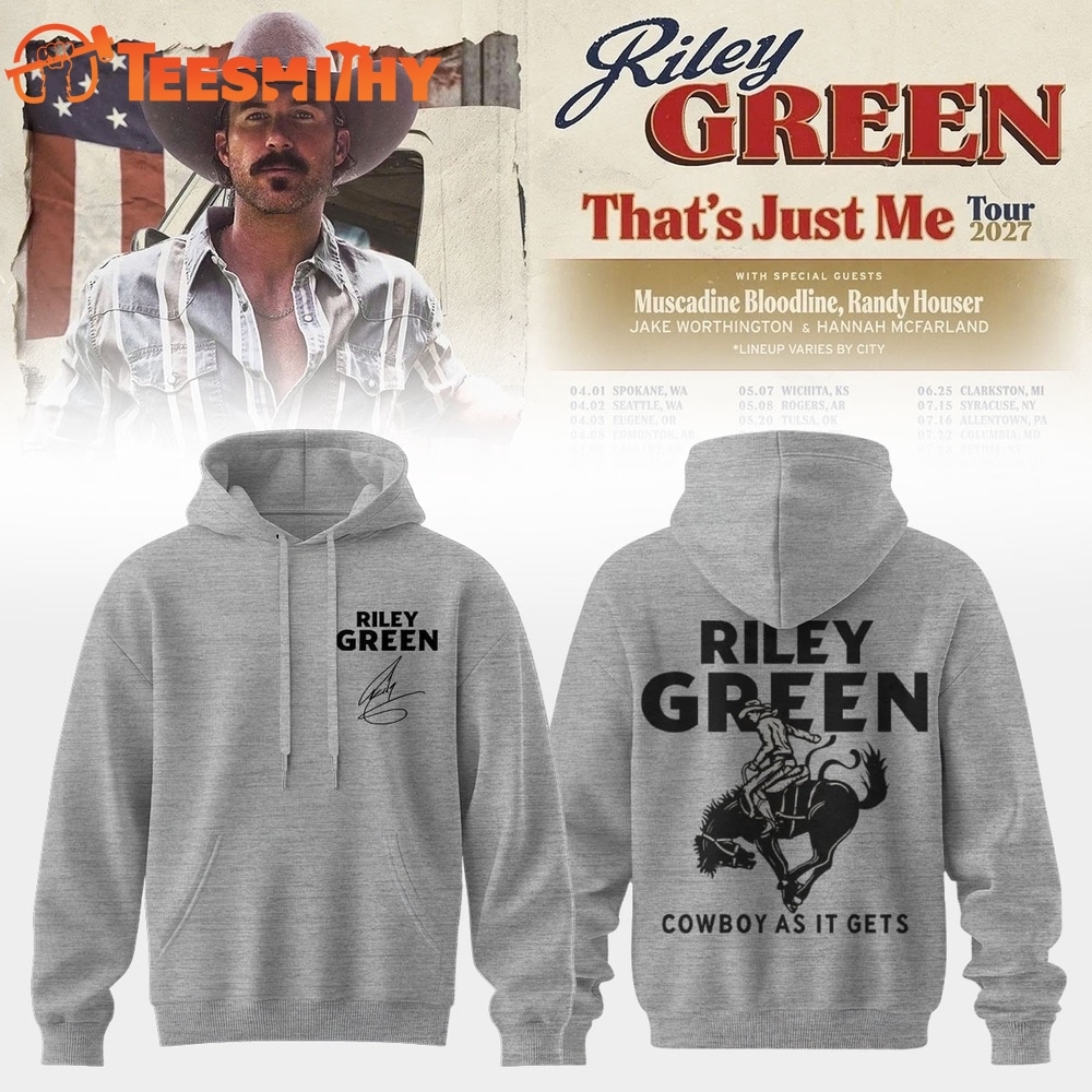 Riley Green That’s Just Me Tour 2027 Signed Grey Hoodie