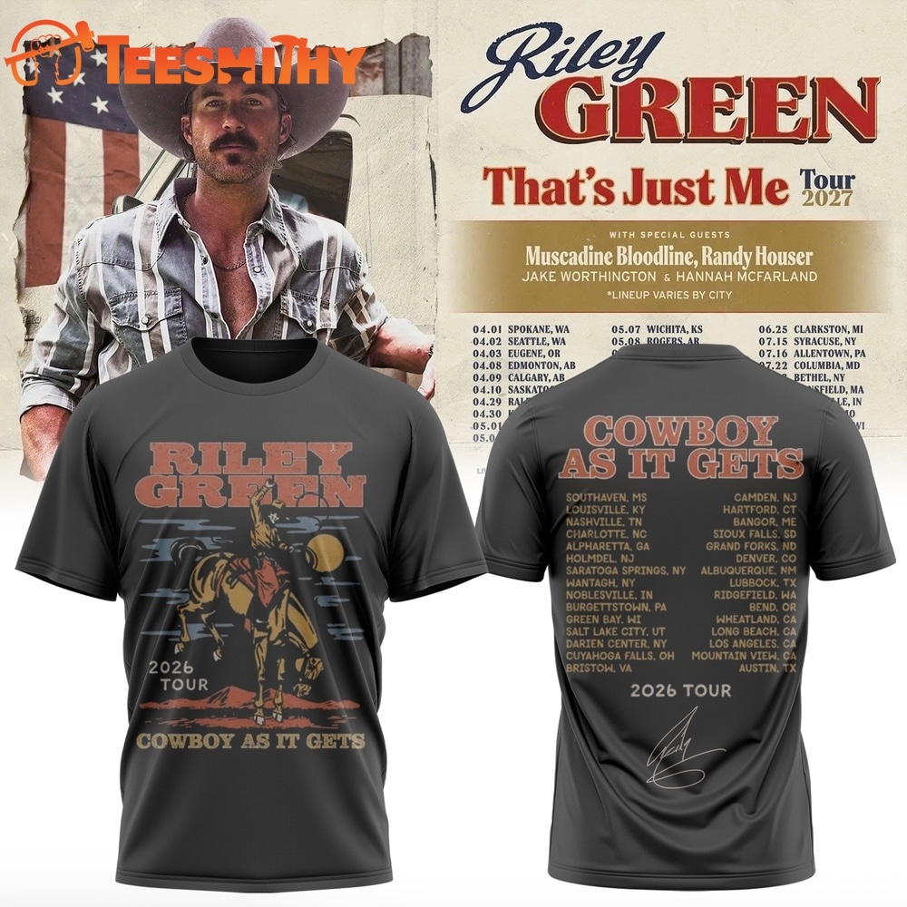 Riley Green That’s Just Me Tour 2027 Signed Schedule T Shirt