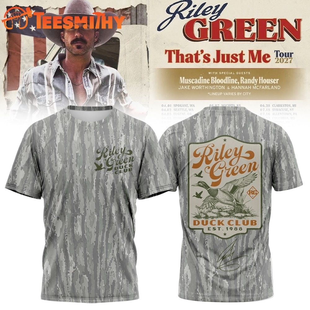 Riley Green That’s Just Me Tour 2027 Signed Special New T Shirt