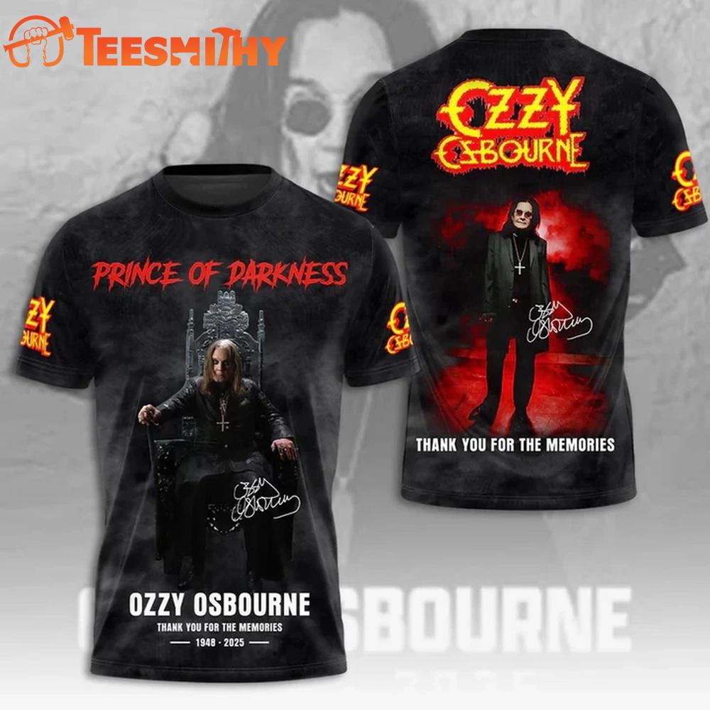 R.I.P Ozzy Osbourne Thank You For The Memories Shirt