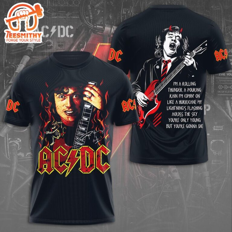ACDC Band Tour 2025 Shirt, Rock Band ACDC Pwr up Concert Shirt - Teesmithy
