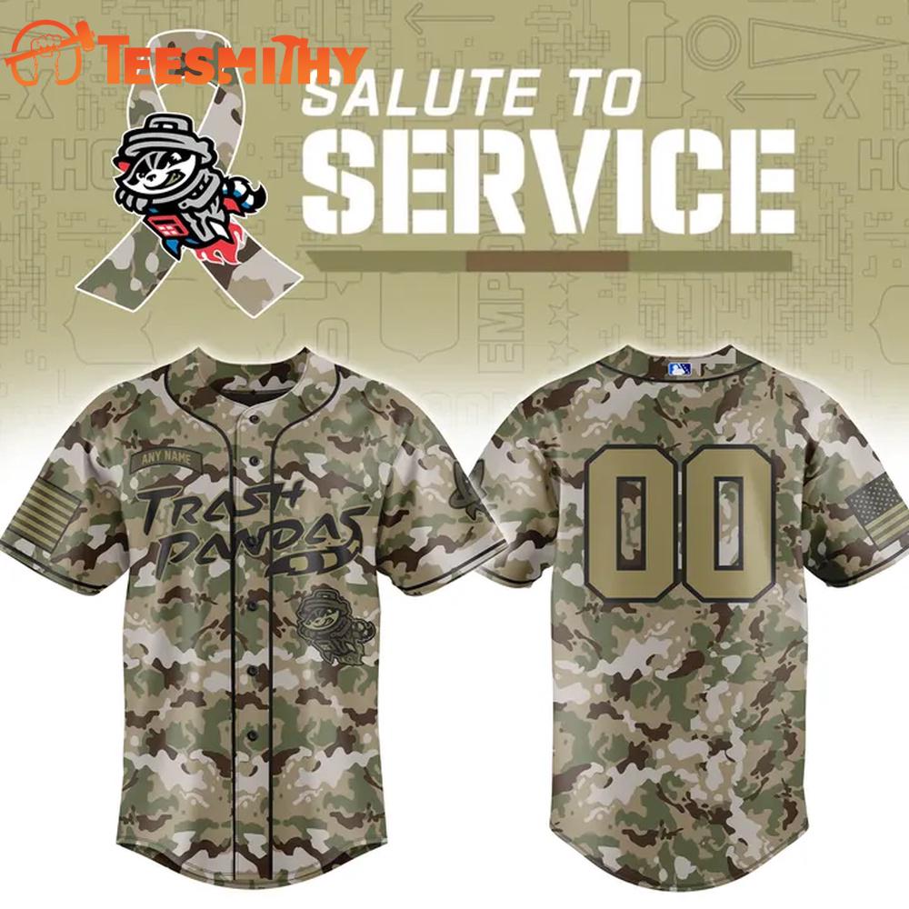 Rocket City Trash Panda Salute to Service Limited Jersey Shirt