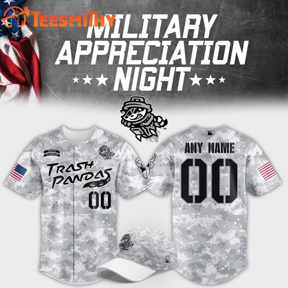 Rocket City Trash Pandas Military Appreciation Night 2025 Baseball Jersey