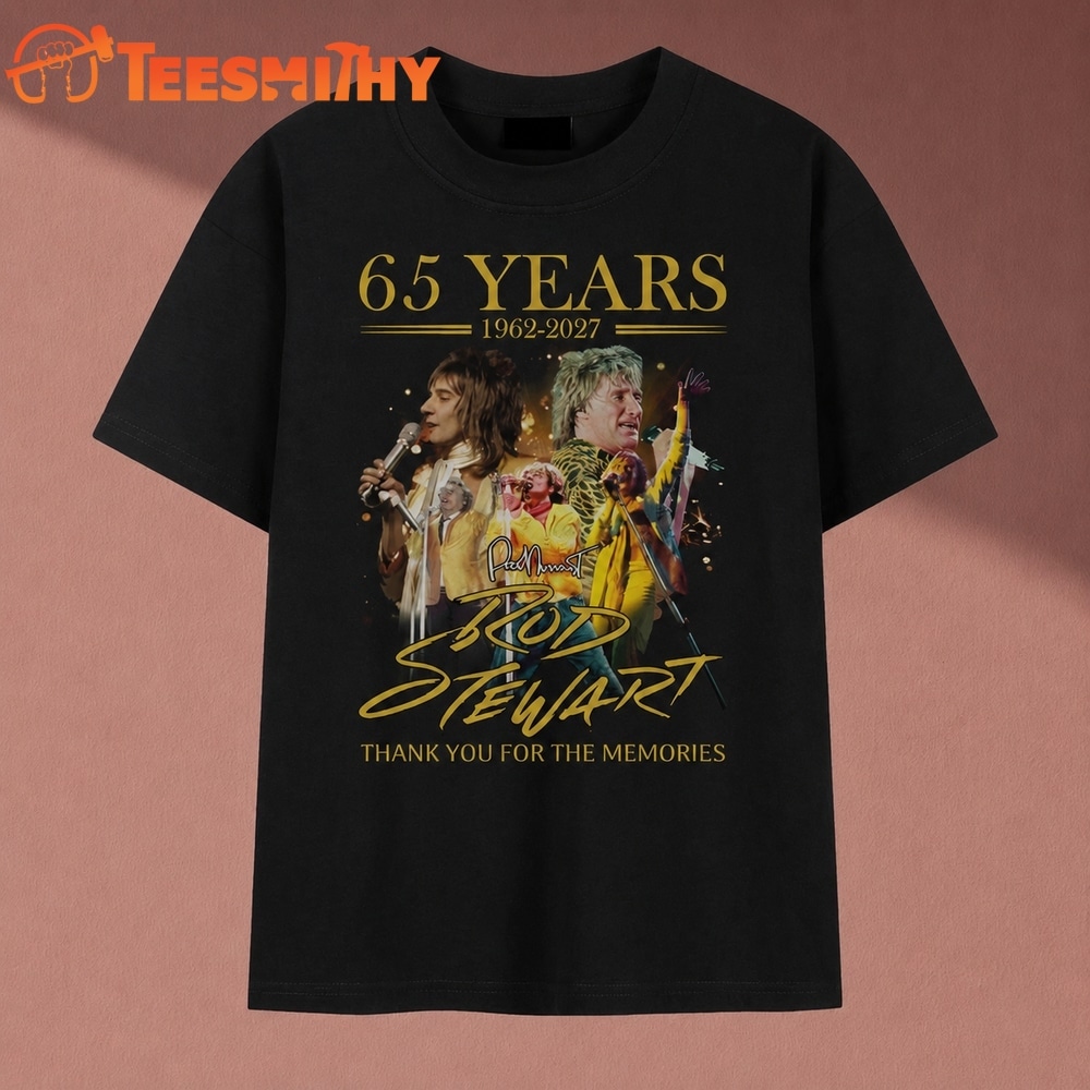 Rod Stewart 65 Years 1962 2027 Signatures Graphic T Shirt