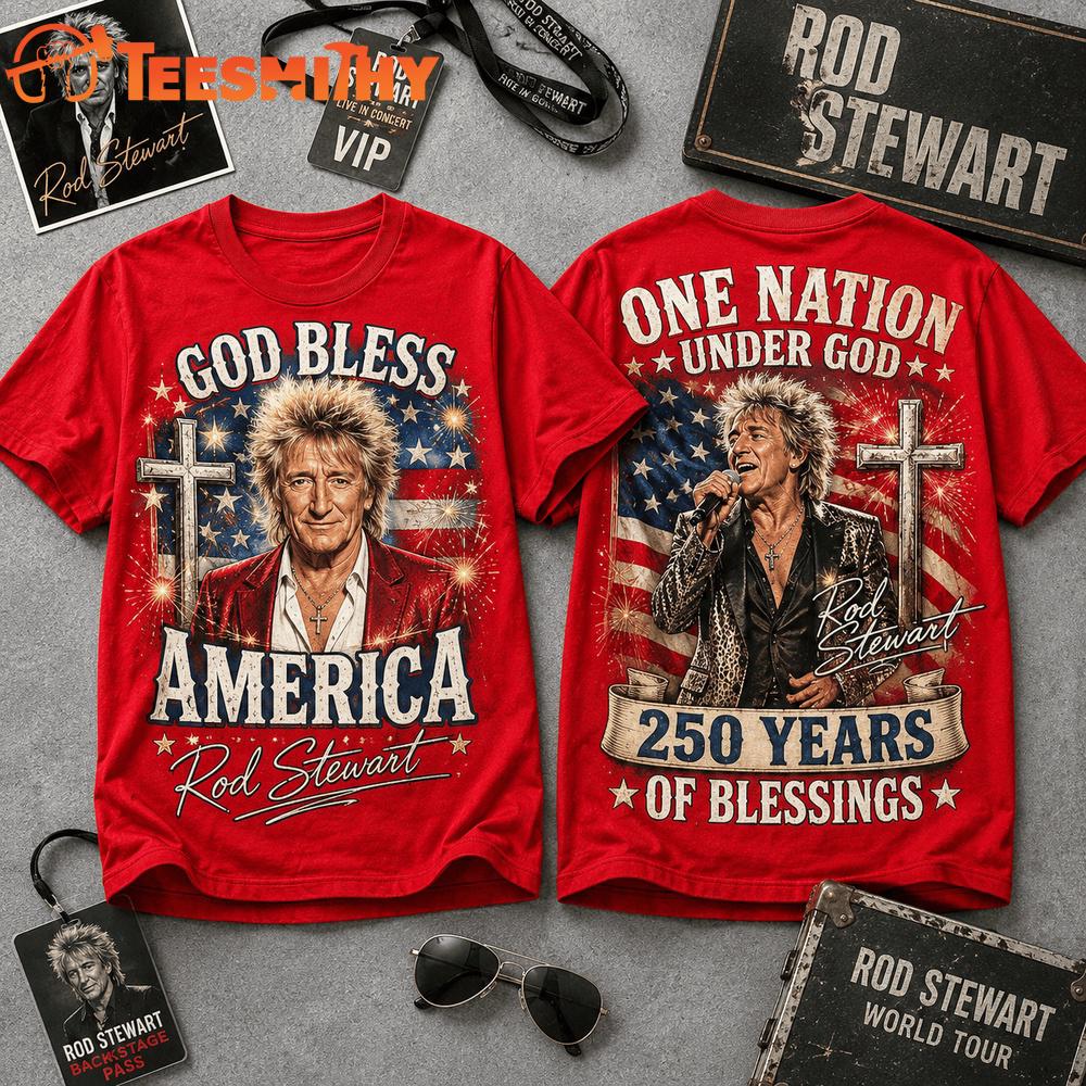 Rod Stewart God Bless America 3D T Shirt