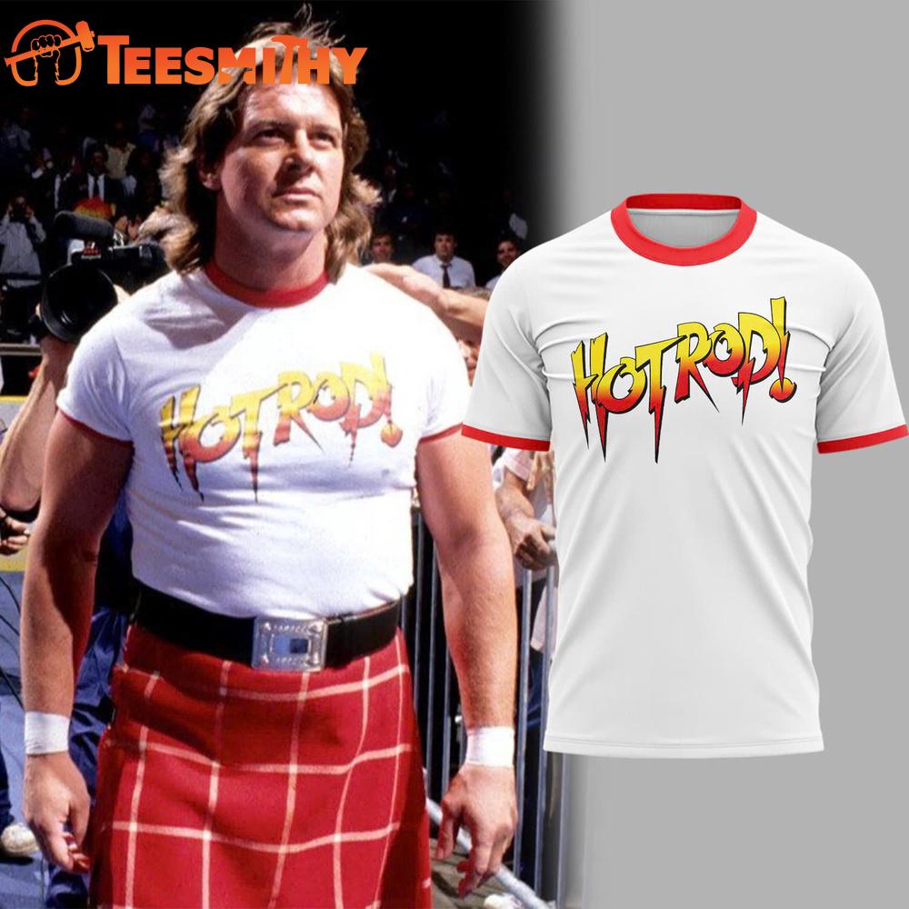 Rowdy Roddy Piper Hot Rod 2025 White T Shirt