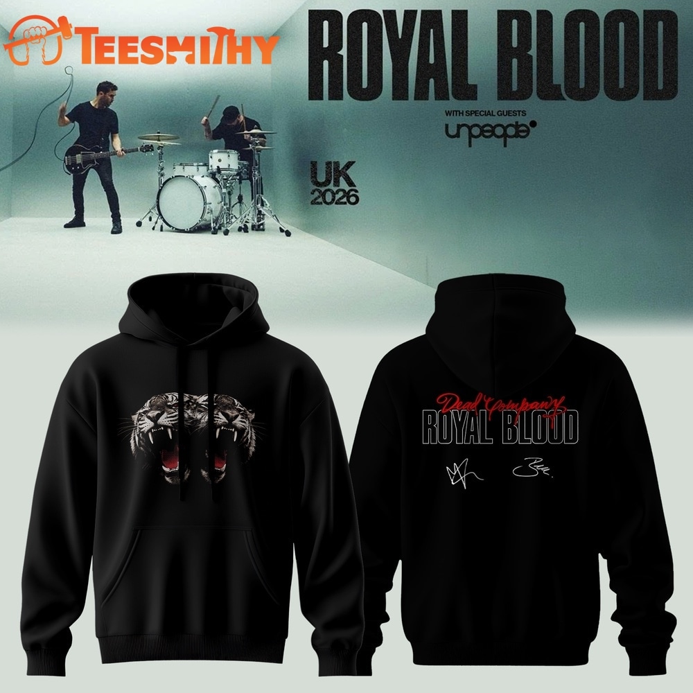 Royal Blood UK Tour 2026 Limited Edition Signature Black Hoodie