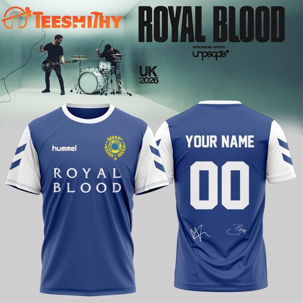 Royal Blood UK Tour 2026 Limited Edition Signature Custom 3D Shirt