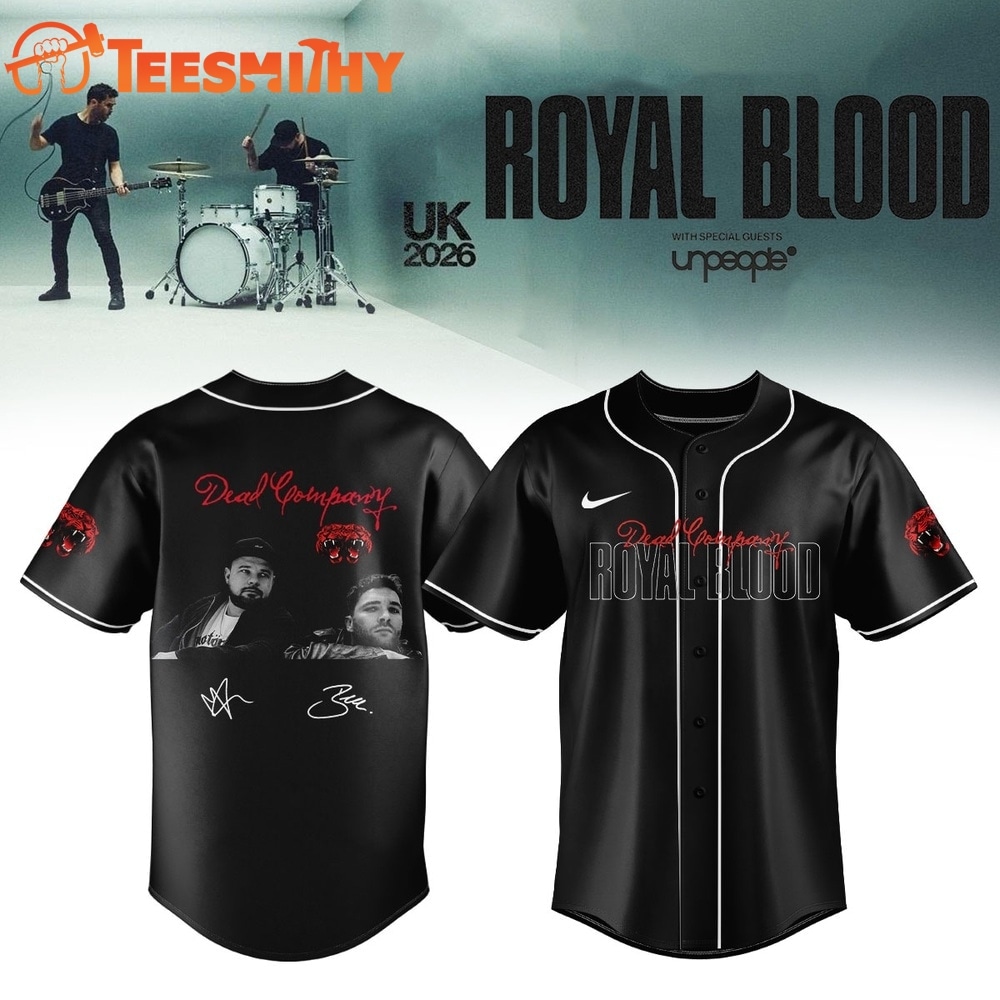 Royal Blood UK Tour 2026 Limited Edition Signature Graphic Baseball Jersey