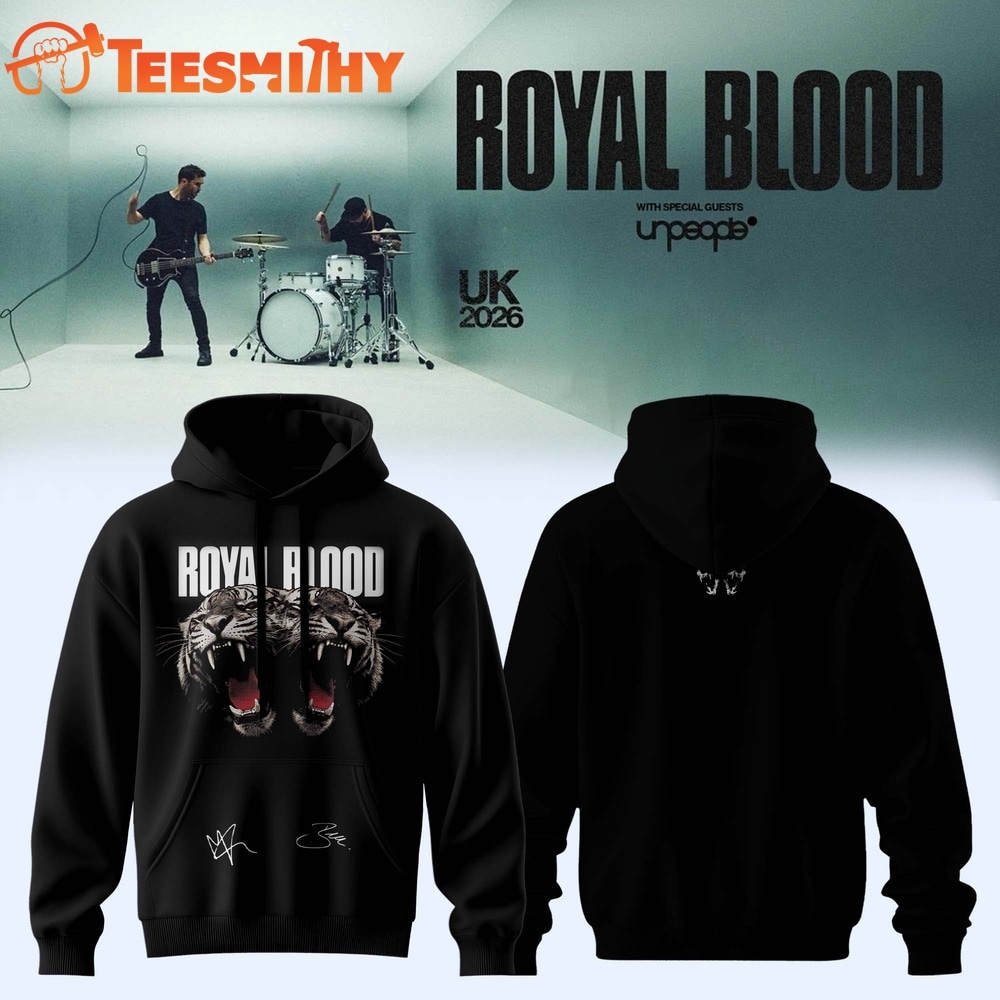 Royal Blood UK Tour 2026 Signed Black Hoodie