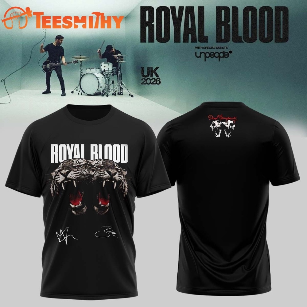 Royal Blood UK Tour 2026 Signed Special New T Shirt