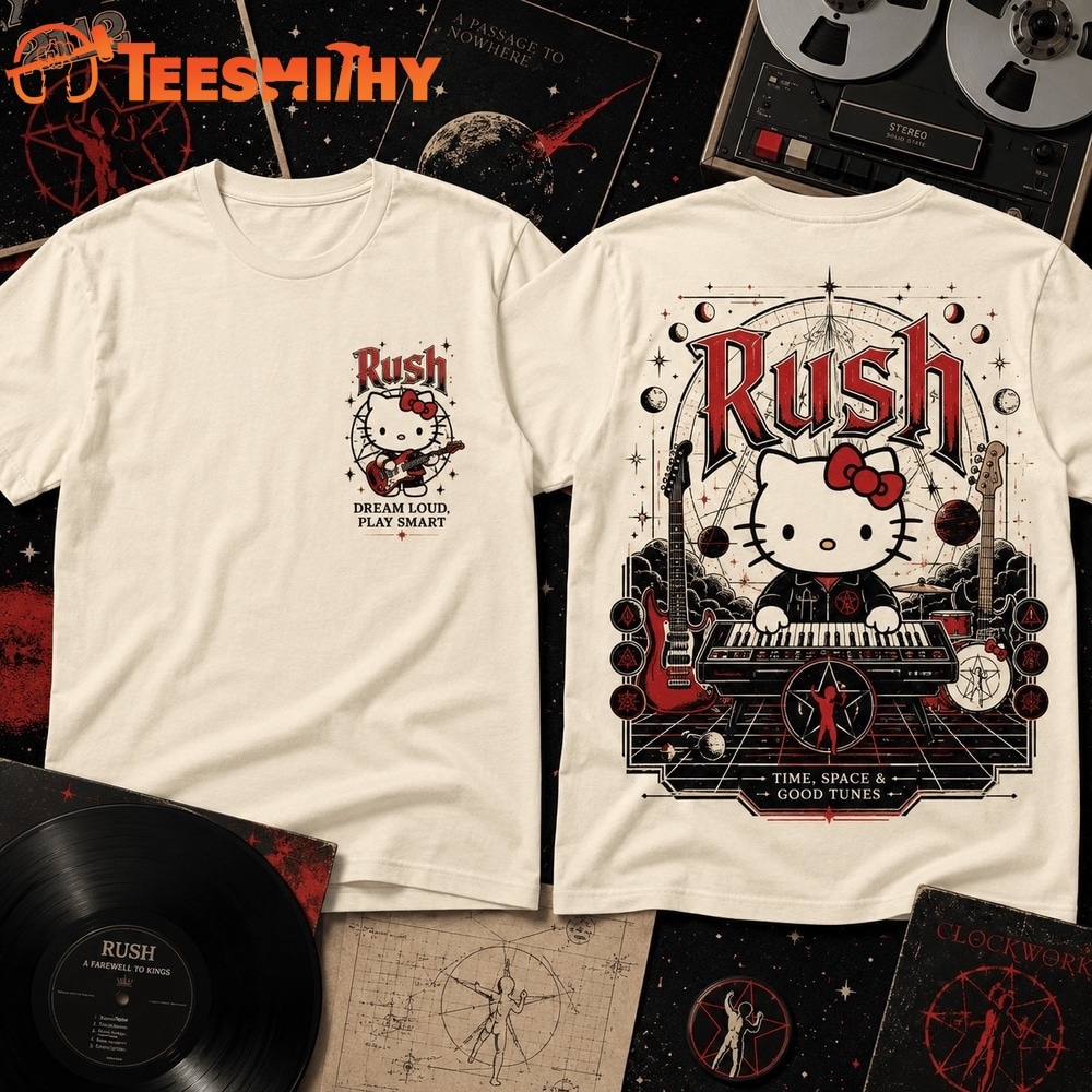 Rush Cosmic Dreamer Kitty Time Space and Good Tunes 3D Shirt