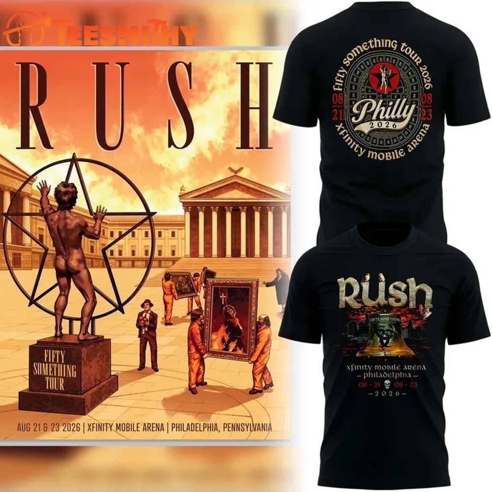 RUSH Fifty Something Tour 2026 Philadelphia T Shirt