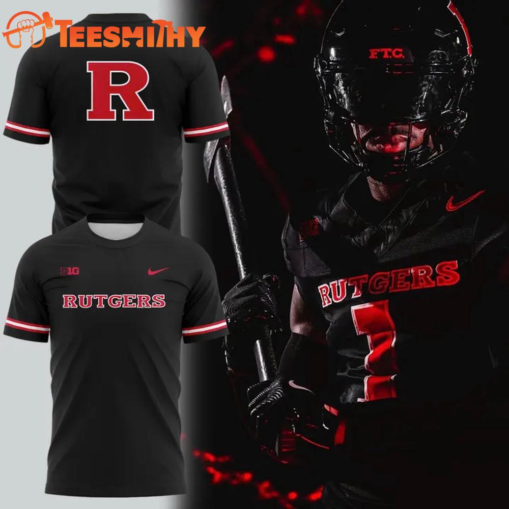 Rutgers Scarlet Knights Football Gameday Blackout 2025 3D Shirt
