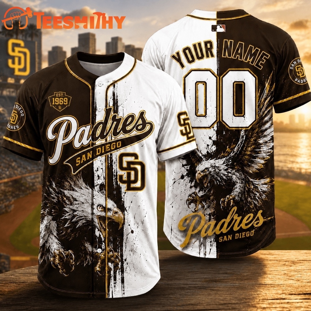 San Diego Padres 2026 MLB Eagle America Personalized Baseball Jersey