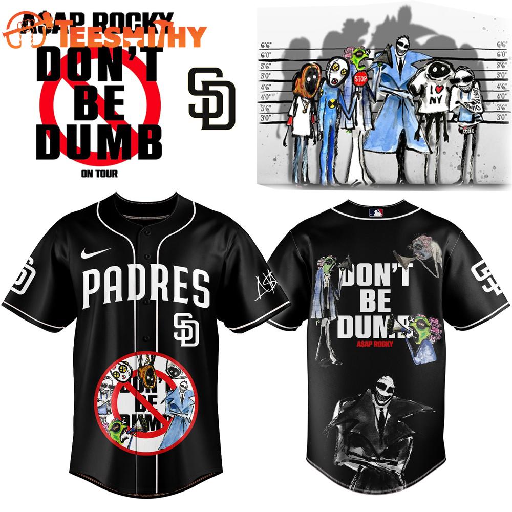 San Diego Padres ASAP Rocky Don’t Be Dumb Tour 2026 Baseball Jersey