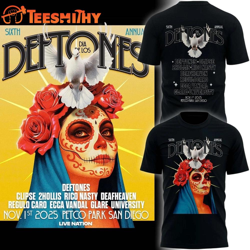 San Diego Padres Dia De Los Deftones 2025 New Design T Shirt