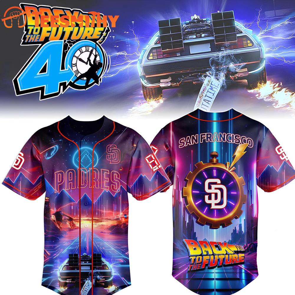 San Diego Padres x Back To The Future Custom Baseball Jersey