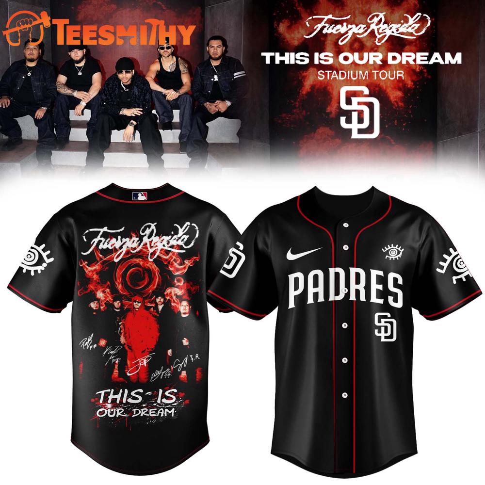 San Diego Padres X Fuerza Regida This Is Our Dream Stadium Tour 2026 Signature Baseball Jersey