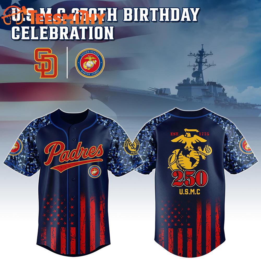 San Diego Padres x USMC 250th Anniversary Baseball Jersey