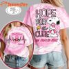 San Francisco 49ers 2025 NFL Breast Cancer Awareness Snoopy Hope For A Cure All Over Print Shirt