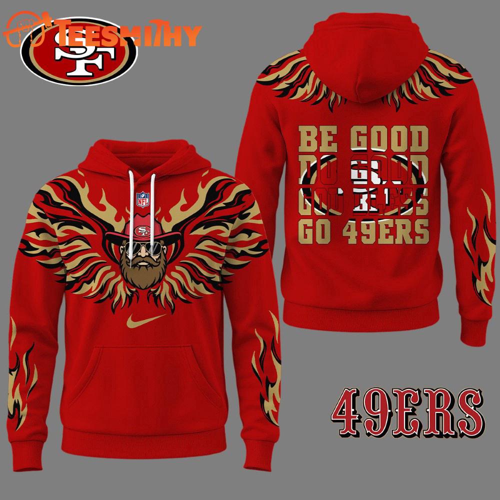 San Francisco 49ers 2025 NFL Fire Wings All Over Print Hoodie Shirt San Francisco 49ers 2025 NFL Fire Wings All Over Print Hoodie Shirt