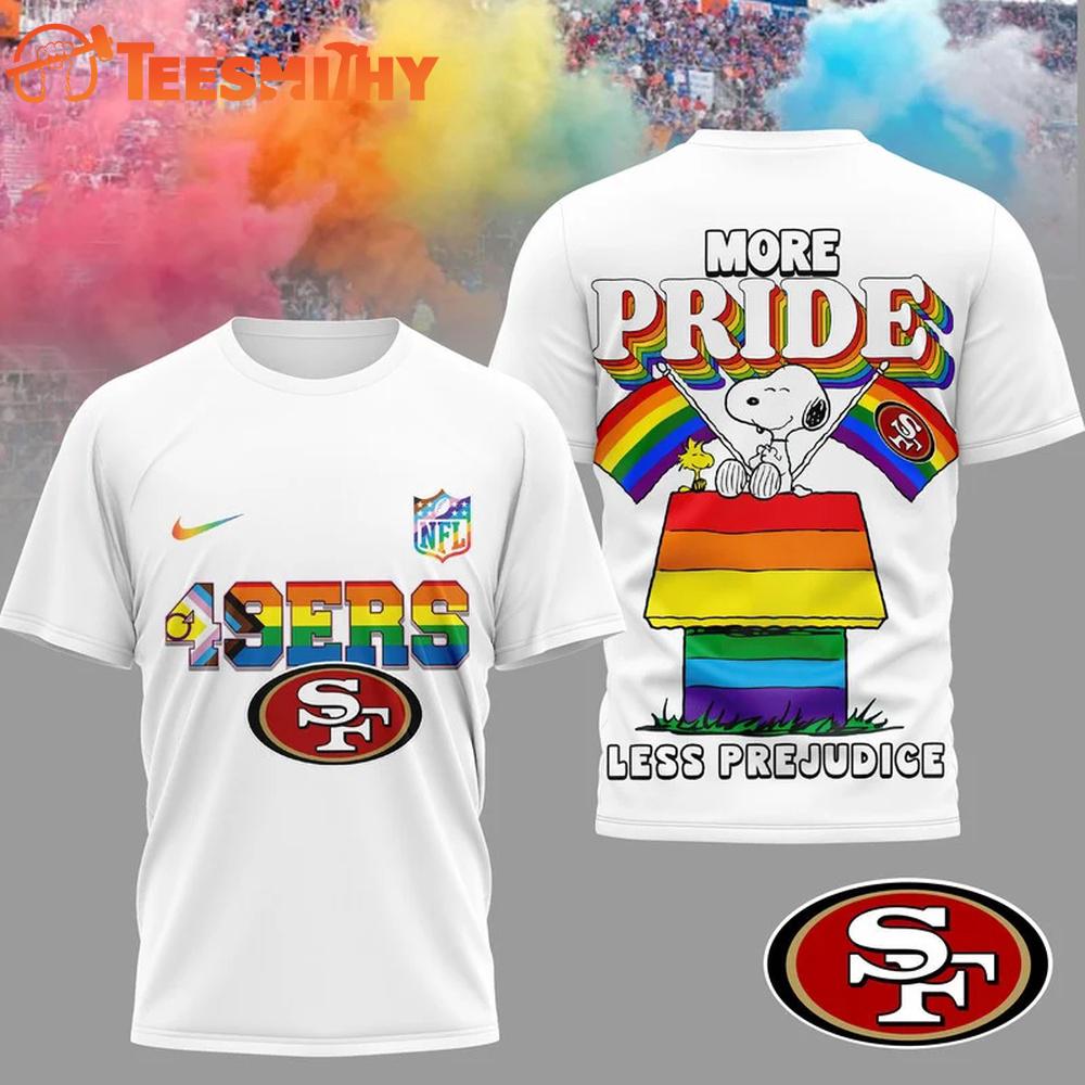 San Francisco 49ers 2026 NFL Snoopy Pride Month 3D T-Shirt