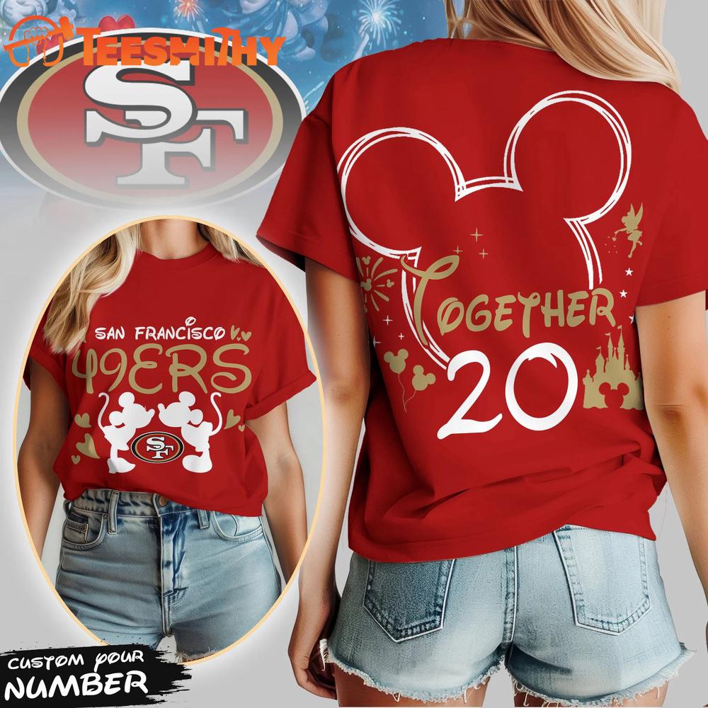 San Francisco 49ers 2026 NFL Valentine Mickey Unisex 3D Shirt