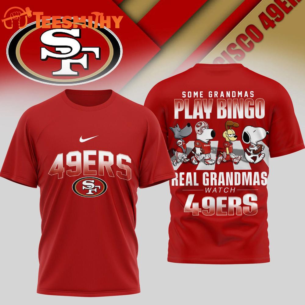San Francisco 49ers NFL Cartoon Prime Time New Design 3D Shirt