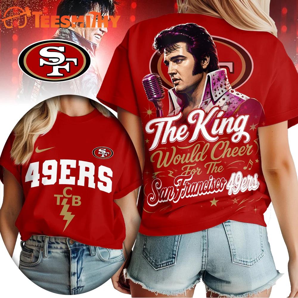San Francisco 49ers NFL Elvis Presley The King All Over Print Shirt