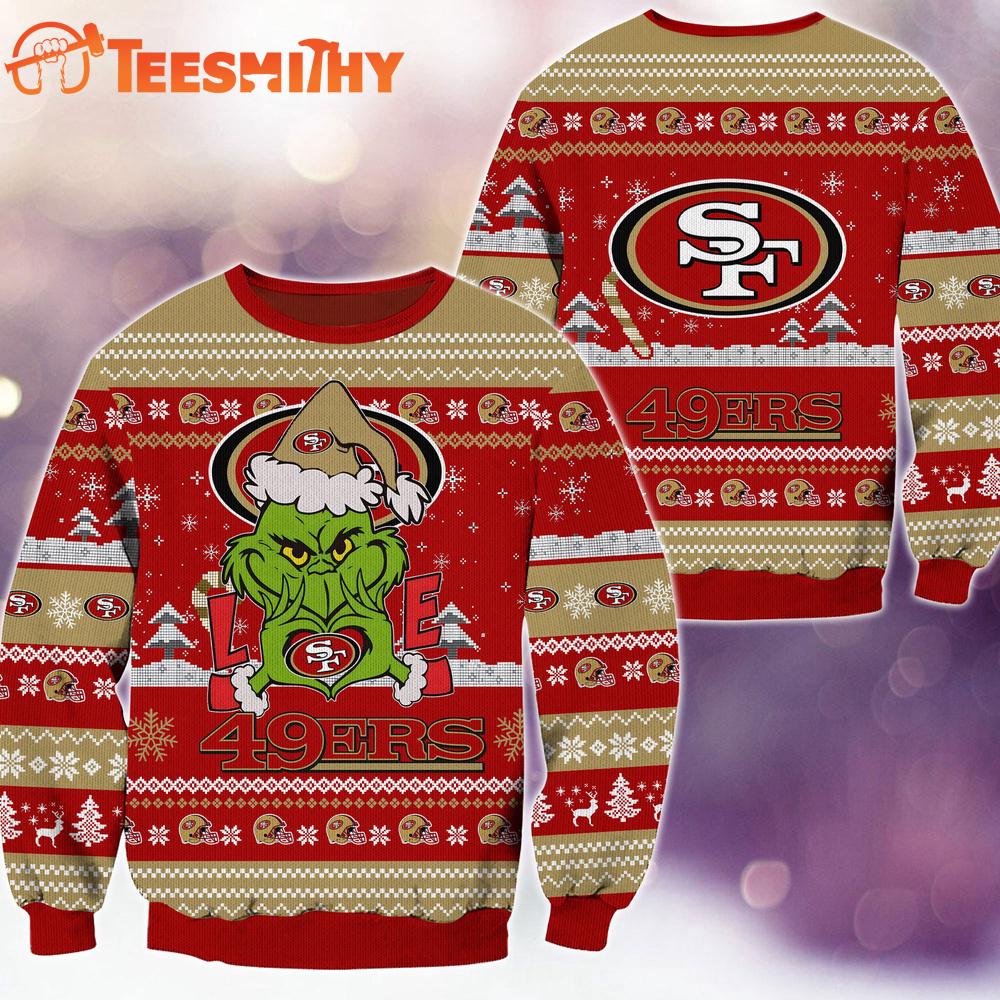 San Francisco 49ers NFL Grinch Football Limited Ugly Christmas Sweater