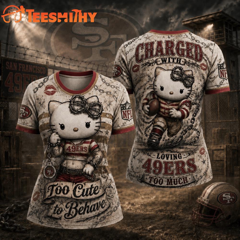 San Francisco 49ers NFL Hello Kitty Rebellion Unisex 3D Shirt