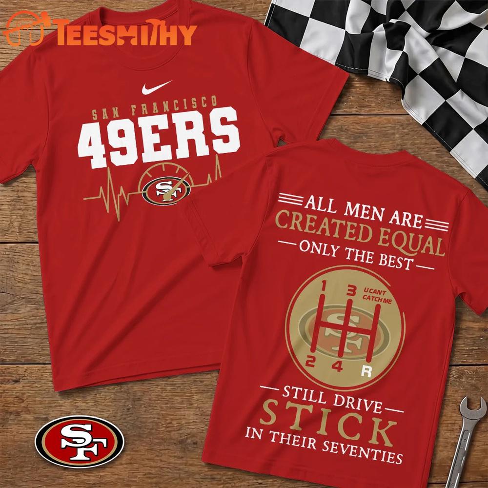San Francisco 49ers NFL Highspeed Heartbeat All Over Printed T Shirt