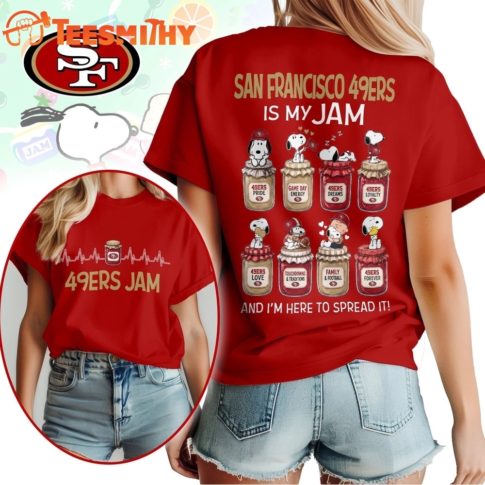 San Francisco 49ers NFL Jam Snoopy Peanuts Football Fan 3D Shirt