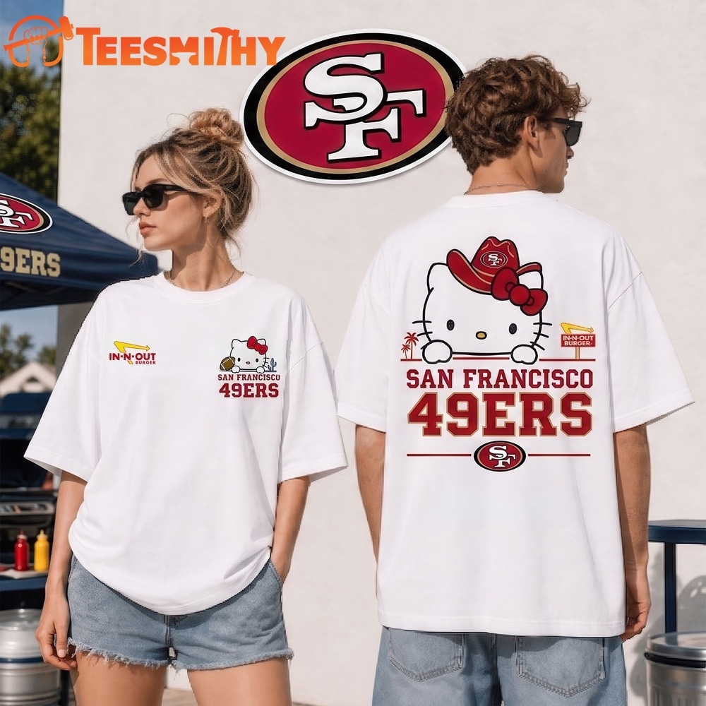 San Francisco 49ers NFL Kitty Burger Game Day Unisex 3D Shirt