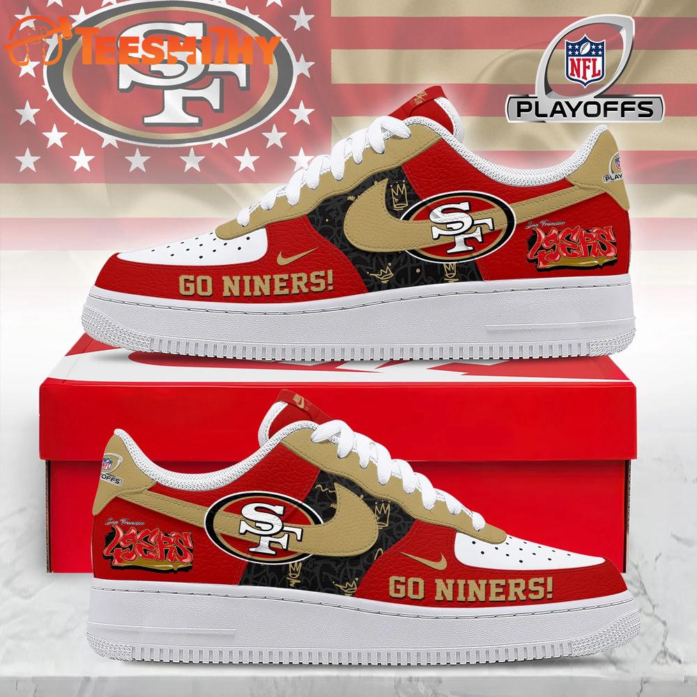 San Francisco 49ers NFL Playoffs 2025-26 Air Force 1 Shoes Sneaker