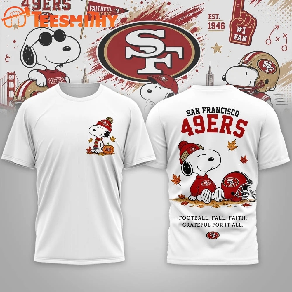 San Francisco 49ers NFL Snoopy Fall Game Day Beagle 3D Shirt