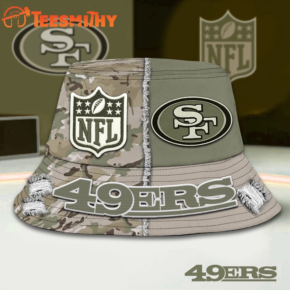 San Francisco 49ers NFL Veterans US Army Bucket Hat