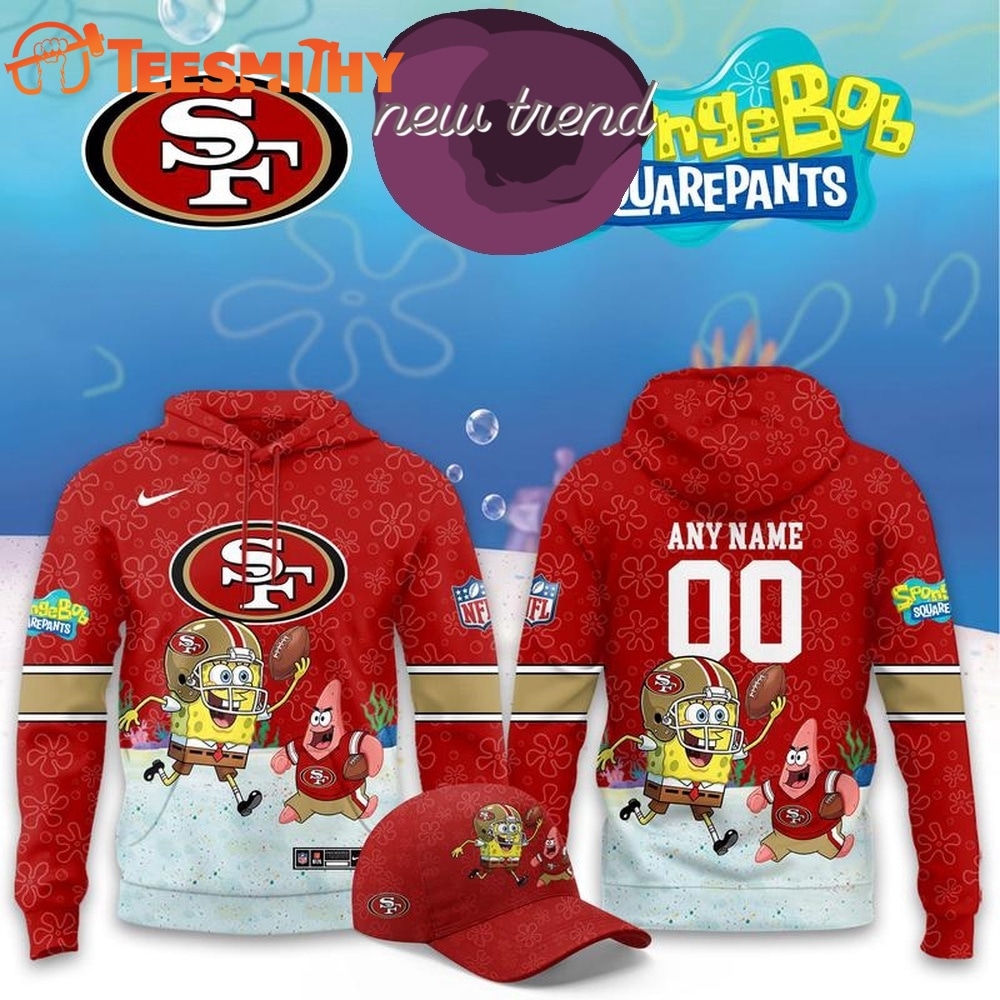 San Francisco 49ers x SpongeBob Limited Edition Personalized Hoodie