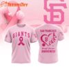 Seattle Mariners 2025 MLB Pink Breast Cancer Awareness Design 3D Shirt
