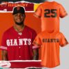 San Francisco Giants 49ers Night 2025 Orange Baseball Jersey