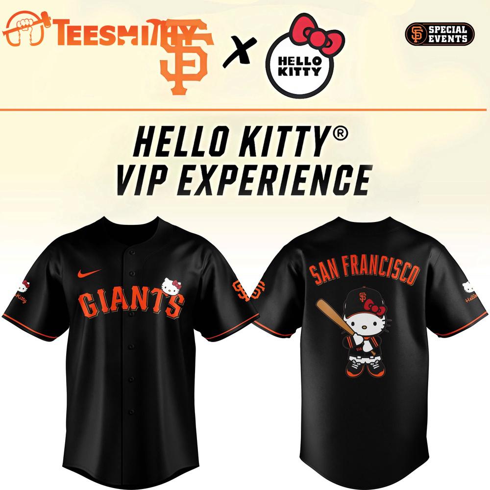 San Francisco Giants Sweet Style Hello Kitty Charm Baseball Jersey