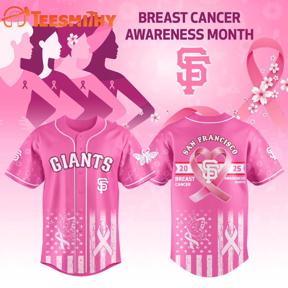 San Francisco Giants x Breast Cancer Limited Edition Custom Baseball Jersey